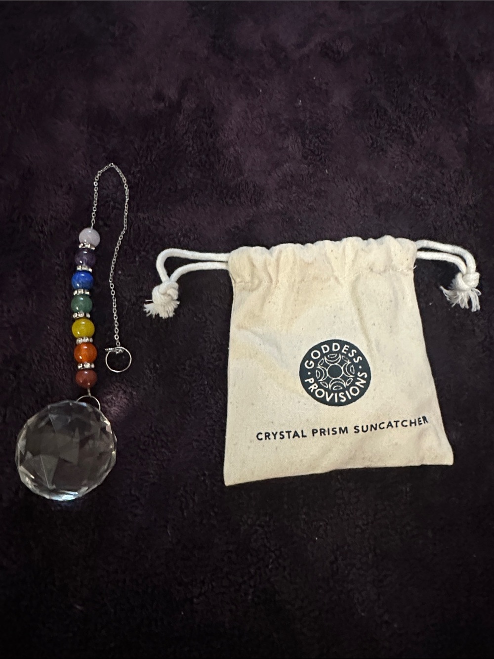 Goddess Provisions Crystal Prism Suncatcher NIP gift witch gift window hanging